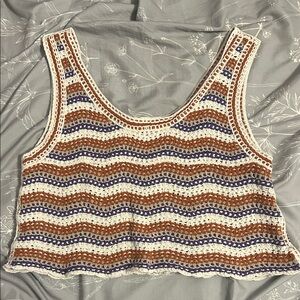 Striped Crochet Tank Top